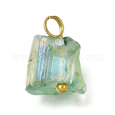 Подвески из гальванизированных самородков натурального кварца PALLOY-JF04371-01-1