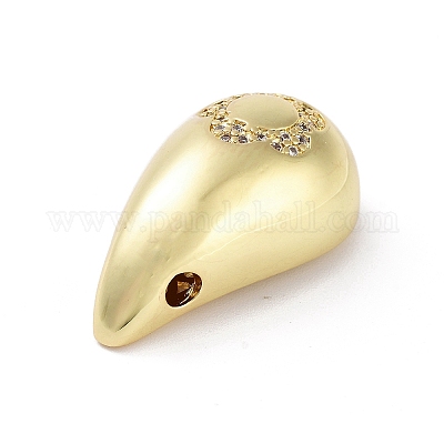 Покрытие стойки латунь микропаве прозрачные подвески из кубического циркония KK-H474-18G-09-1