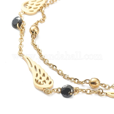 Многорядные браслеты из нержавеющей стали 304 BJEW-F396-16G-1