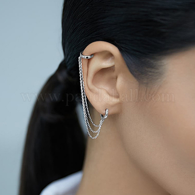 Серьги-каффы с кисточками из стерлингового серебра XR0619-1