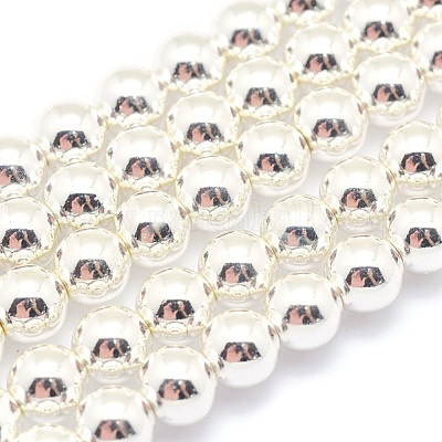 Гальванизировать немагнитных синтетический гематит бисер пряди G-L485-01G-S-1