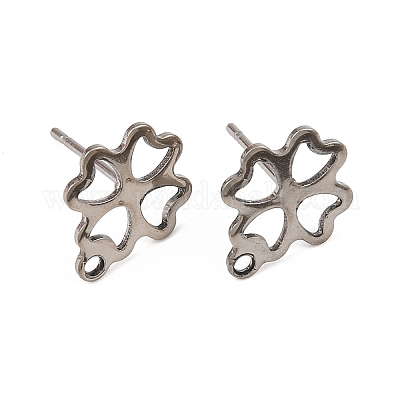 Фурнитура для сережек-гвоздиков из нержавеющей стали 201 EJEW-A071-14A-P-01-1