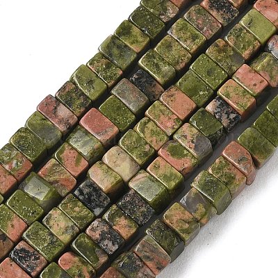 Природные Unakite бисер нитей G-A280-C10-01-1