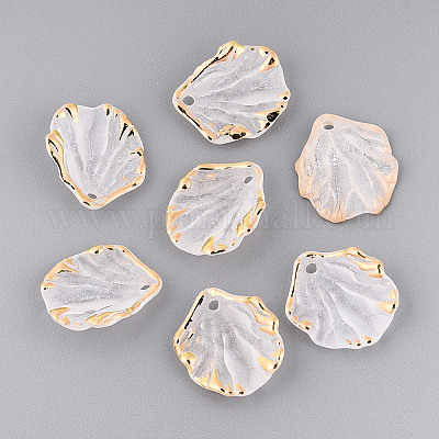 Подвески из матового пластика в виде лепестков KY-T041-20B-1