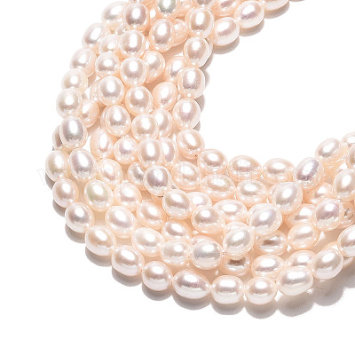 Нити из натурального культивированного пресноводного жемчуга PEAR-N024-07-4AB-1