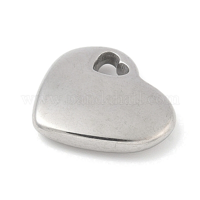 Подвески в форме сердца из нержавеющей стали 304 STAS-R162-01P-02-1