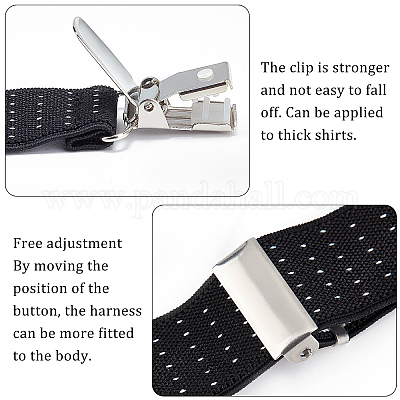 Wholesale GORGECRAFT Y-Shape Adjustable Elastic Garter Straps Sock Non-Slip  Clamps Mens Shirt Stays Military Shirt Stays Stirrup Style With Iron Clip  For Police Uniforms (Black) 