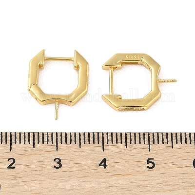 925 стерлинговое серебро с серьгами-кольцами из микропаве из фианитов STER-B004-13G-1