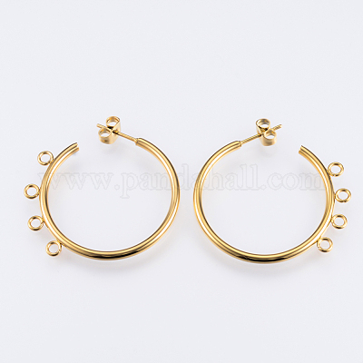 Ионное покрытие (ip) 304 нержавеющая сталь гвоздики фурнитура для сережек STAS-Q231-02G-1