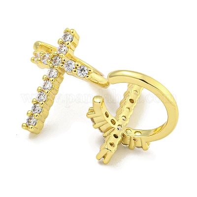 Серьги-манжеты из циркония EJEW-C104-062G-1