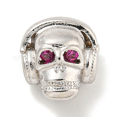 Латунные бусины циркония микро паве камелия ZIRC-P119-18P-1