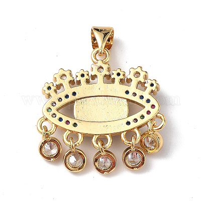 Подвески от сглаза лэмпворк с разноцветными фианитами ZIRC-L102-13G-05-1