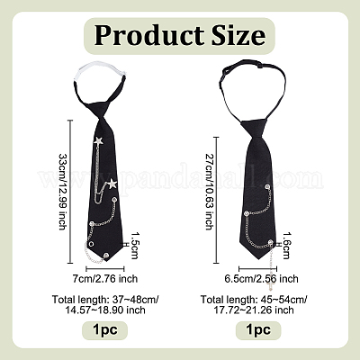2шт. 2 стиля полиэстеровый галстук для унисекс AJEW-OC0014-24-1