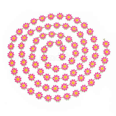 Латунные цепочки с цветочными звеньями CHC-N018-098E-1