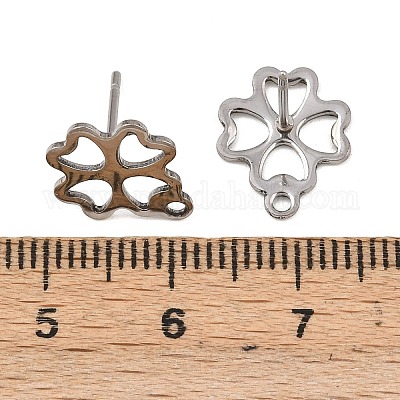 Фурнитура для сережек-гвоздиков из нержавеющей стали 201 EJEW-A071-14A-P-01-1