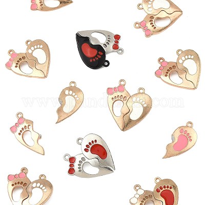 10 пакетик окрашенных распылением эмалевых магнитных разделенных подвесок из сплава ENAM-FS0003-01-1