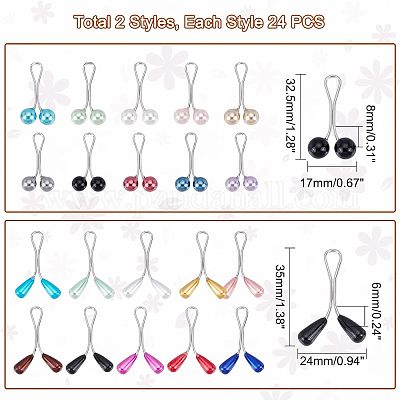 4 карточка 2 стиль стальные U-образные зажимы набор AJEW-CA0001-66-1