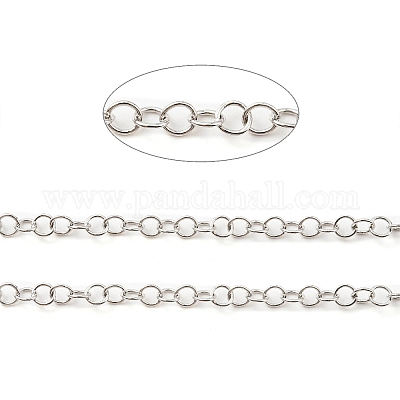 Круглые кабельные цепи из стерлингового серебра 925 пробы с родиевым покрытием STER-F052-10P-1