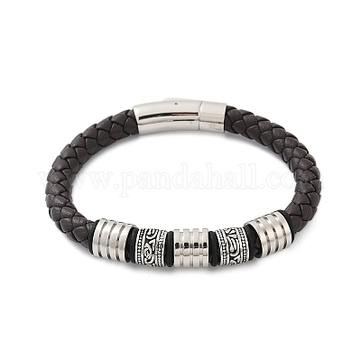 Плетеные браслеты из кожаного шнура из микрофибры BJEW-D304-16P-03-1