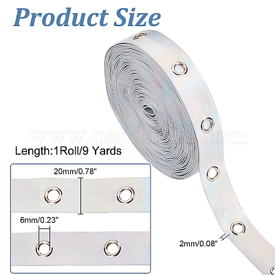 Лента из искусственной кожи длиной 9 ярд с люверсами из сплава с платиновым покрытием OCOR-AR0001-64B-1