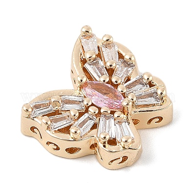 Латунные микро проложить кубического циркония бусы KK-K297-34B-G03-1