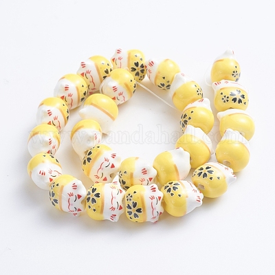 Ручной печатный шарики фарфора PORC-G004-C05-1