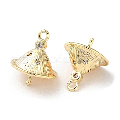 Латунные микро проложить кубического циркония кулон поручительств KK-F862-35G-1