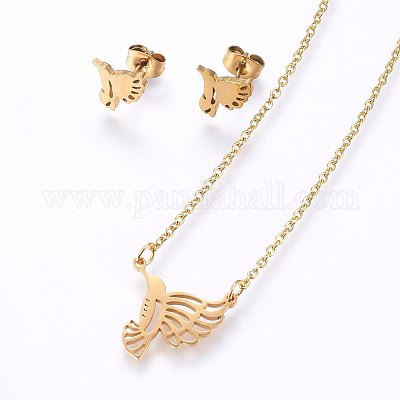 Комплекты украшений из нержавеющей стали 304 SJEW-O090-26G-1