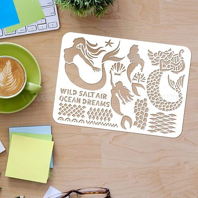 Большие пластиковые многоразовые шаблоны трафаретов для рисования DIY-WH0202-210-1