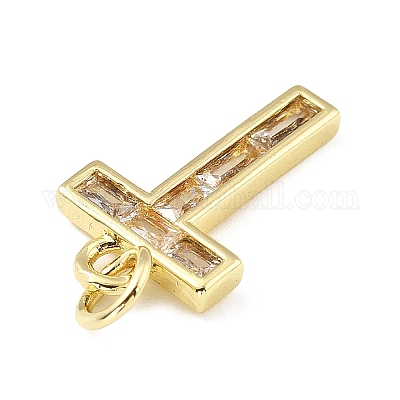 Латунные микро проложить кубического циркония подвески KK-V014-01G-20-1