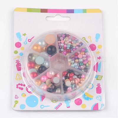 1box abs пластмассовые имитационные жемчужные купольные кабошоны SACR-JP0001-M-1