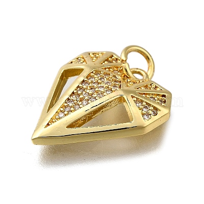 Латунные микро проложить кубического циркония подвески ZIRC-I070-025G-1