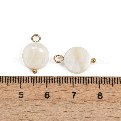 Подвески-диски из натуральных ракушек STAS-D378-31G-1