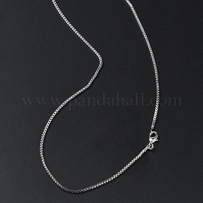 1.5 мм стойка покрытие латунные цепочки ожерелья для женщин мужчин MAK-L044-30P-1