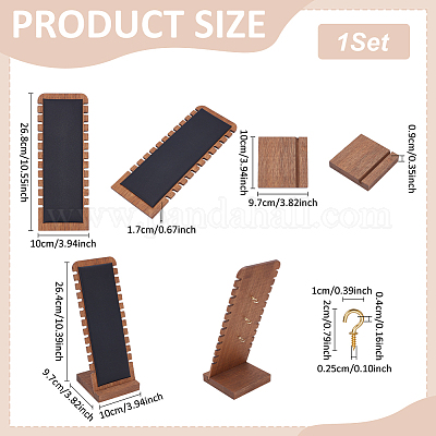 Подставки для ювелирных изделий с подвеской в форме бамбука в форме буквы L ODIS-WH0078-34A-1