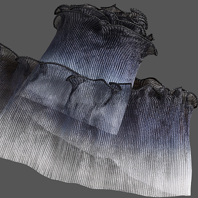 5 ярд полиэстеровой плиссированной кружевной ленты для отделки OCOR-GF0004-84A-1