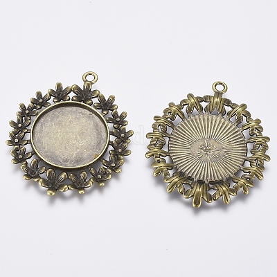 Сеттинги кабошон сплав горный хрусталь кулон PALLOY-J009-AB-1