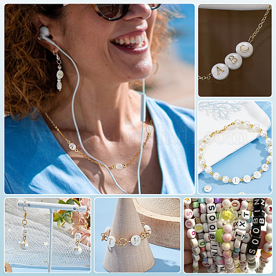 26 шт. 26 вида натуральных белых ракушечных бусин овальной формы BSHE-PH0001-59-1