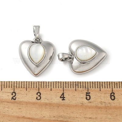 Подвески из латуни и белых ракушек KK-R210-08P-1