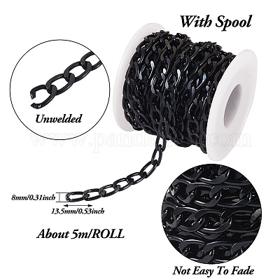 Овальные бордюрные цепи из оксидированного алюминия&nbsp;CHA-TAC0004-01EB-1