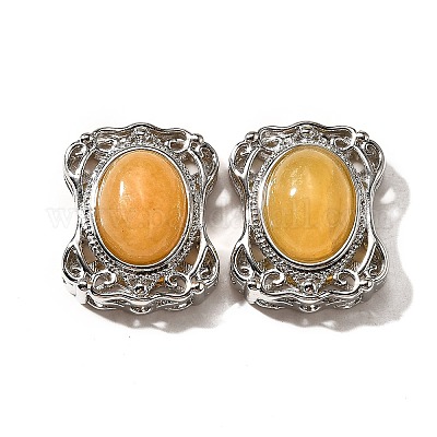 Многорядные звенья из натурального желтого нефрита KK-M304-05P-06-1