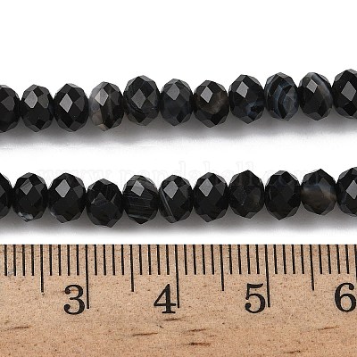 Натуральные полосатые агатовые бусы G-D344-A34-01-1