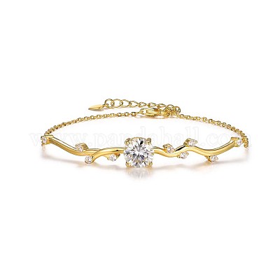 S925 серебряный золотой браслет с цирконием для женщин элегантный минималистский ювелирный подарок LP5226-1