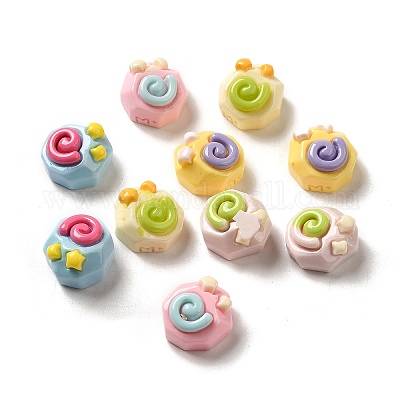 Vortex со звездообразными кабошонами из непрозрачной смолы RESI-D009-01-1