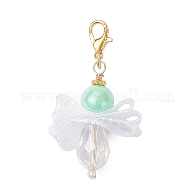 5 шт. подвесные украшения в виде ангела из стекла и акрила HJEW-JM04180-02-1