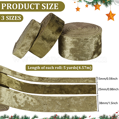 15 ярд двух видов полиэстеровых односторонних бархатных лент SRIB-BC0001-31D-1