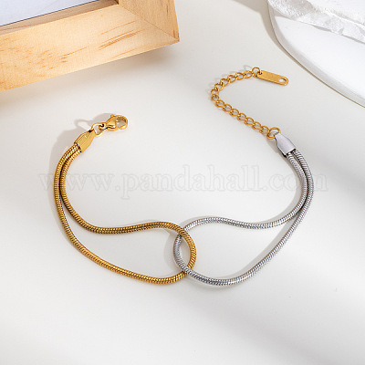 Браслеты и ожерелья из нержавеющей стали в виде змеиных цепочек для женщин NW5875-1-1