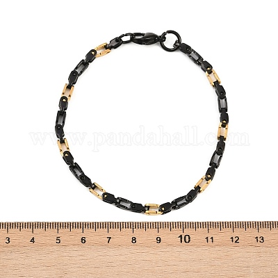 Браслеты-цепочки из нержавеющей стали 201 звено для мужчин и женщин BJEW-B143-03EBG-1