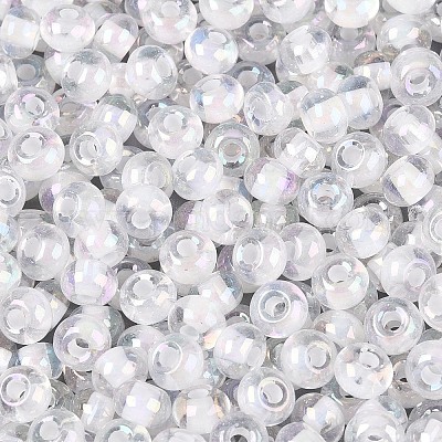 Внутри цветные прозрачные стеклянные бусины&nbsp;SEED-T009-01L-1