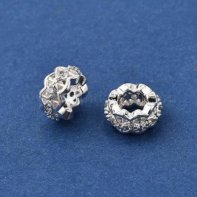 Латунные микро проложить Цирконий Европейский бисером KK-C106-12S-1